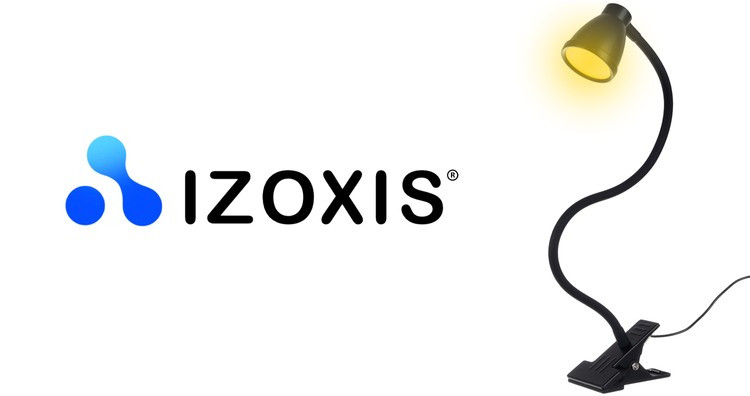 Stolná lampa s klipom - čierna