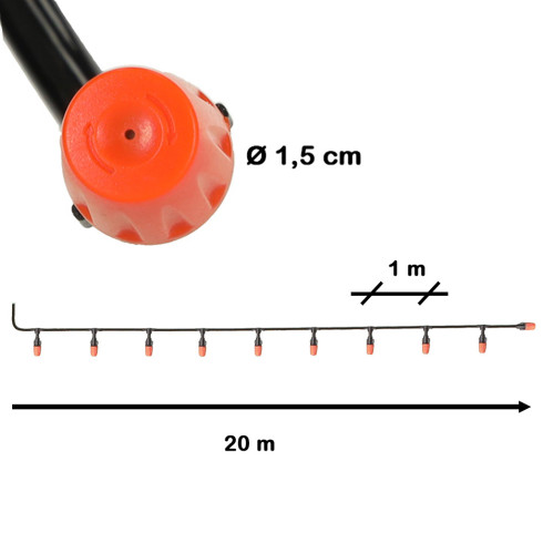 Vodní clona mlha zahradní zavlažovací zavlažovací systém - 20m