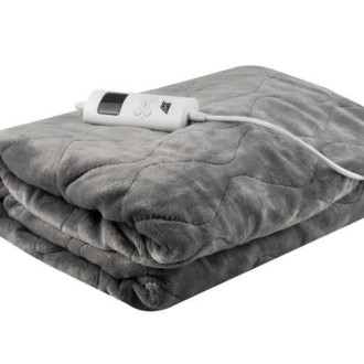 Vyhrievacia elektrická deka 180x130 cm, sivá