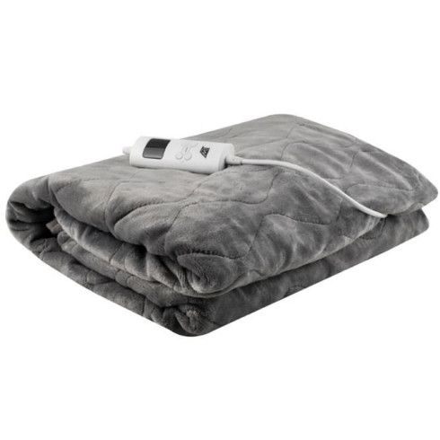 Vyhrievacia elektrická deka 180x130 cm, sivá