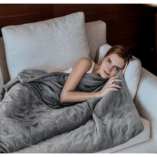 Vyhrievacia elektrická deka 180x130 cm, sivá