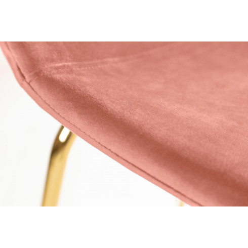 Dizajnová barová stolička Scandinavia altrosa Gold - staroružová