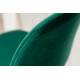 Designová barová židle Scandinavia Samt Gold - zelená