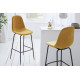 Designová barová židle Scandinavia Samt Gold - žlutá