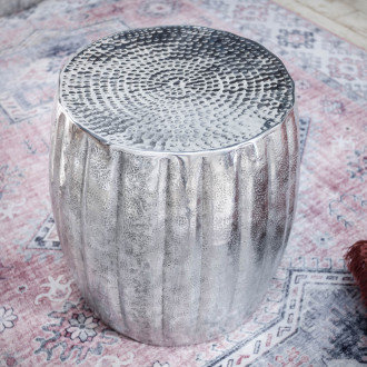 Dizajnový odkladací stolík Marrakesch - 42 cm strieborný