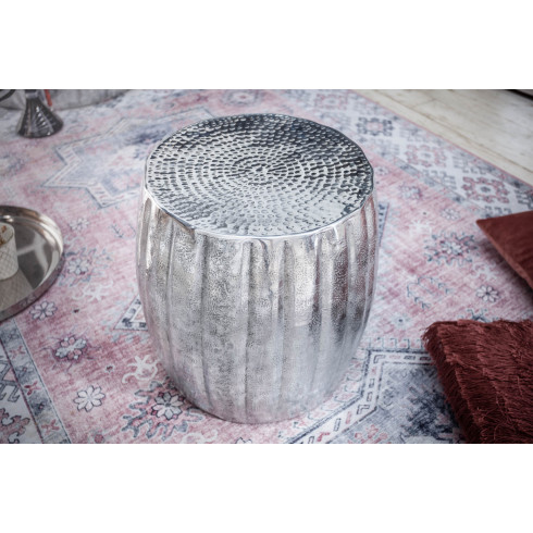 Dizajnový odkladací stolík Marrakesch - 42 cm strieborný