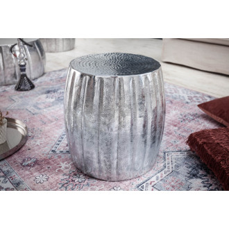 Dizajnový odkladací stolík Marrakesch - 42 cm strieborný