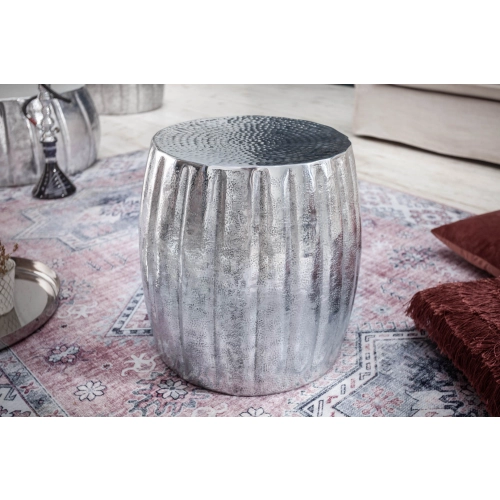 Dizajnový odkladací stolík Marrakesch - 42 cm strieborný