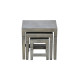 Drevený odkladací stolík Akazia - šedý, set 3 ks