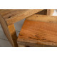 Drevený odkladací stolík Mango natur - set 3 ks