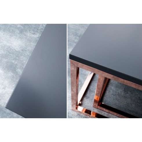 Konferenčný stolík Elements- set 2 ks - antracit, meď