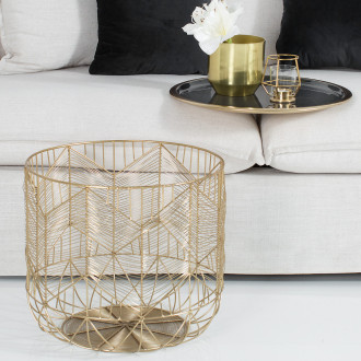 Konferenčný stolík Storage gold - odnímateľný, 42 cm - šedý