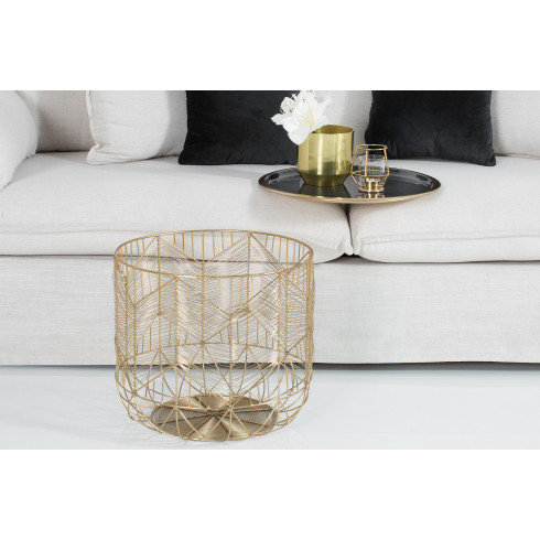 Konferenčný stolík Storage gold - odnímateľný, 42 cm - šedý