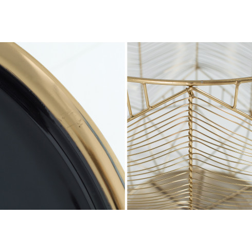 Konferenčný stolík Storage gold - odnímateľný, 42 cm - šedý