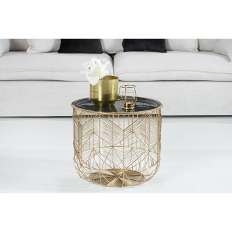 Konferenčný stolík Storage gold - odnímateľný, 42 cm - šedý