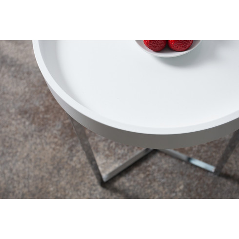 Štýlový konferenčný stolík Modul - odnímateľný, 40 cm biely