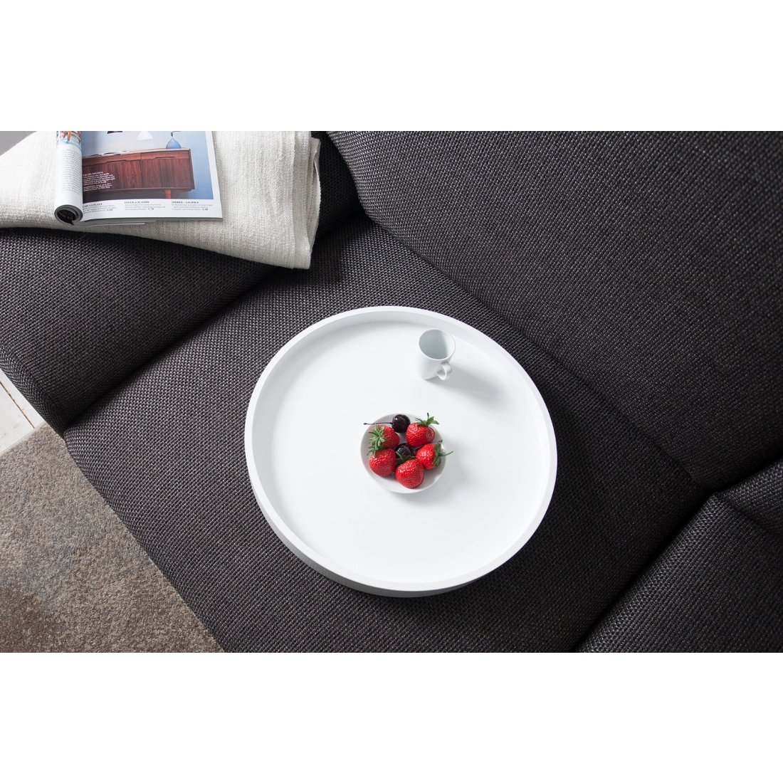 Štýlový konferenčný stolík Modul - odnímateľný, 40 cm biely