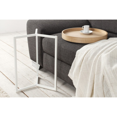 Štýlový konferenčný stolík Modul - odnímateľný, 40 cm biely dub