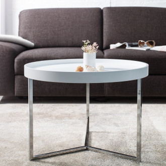 Štýlový konferenčný stolík Modular - odnímateľný, 60 cm biely