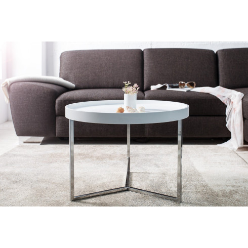 Stylový konferenční stolek Modular - odnímatelný, 60 cm bílý