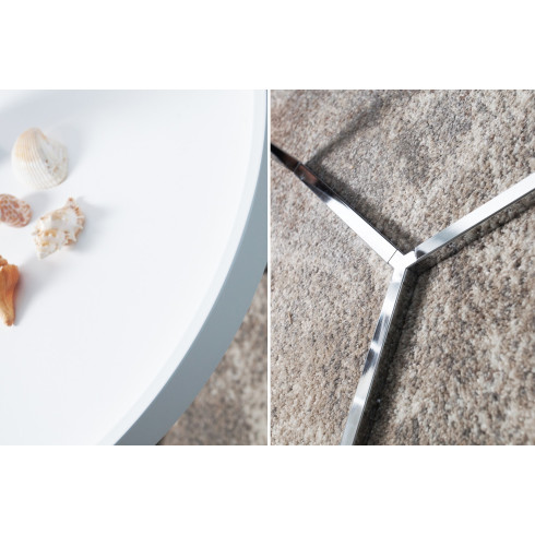 Stylový konferenční stolek Modular - odnímatelný, 60 cm bílý