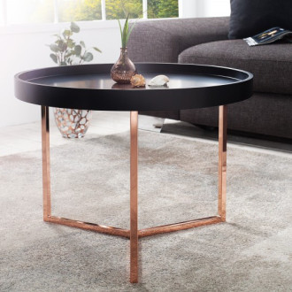 Štýlový konferenčný stolík Modular - odnímateľný, 60 cm čierny