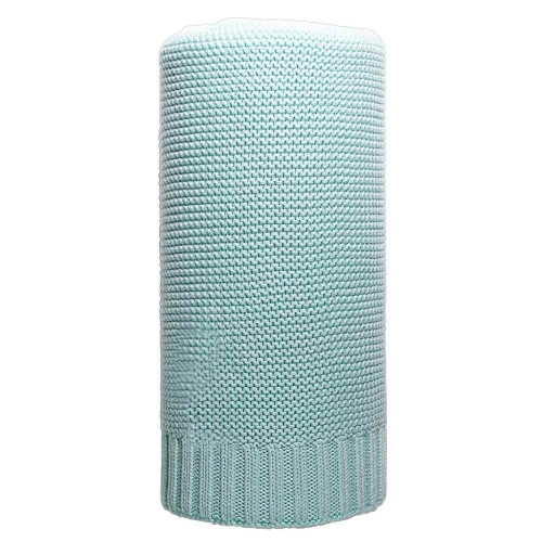 Bambusová pletená deka New baby 100x80 cm - mätová