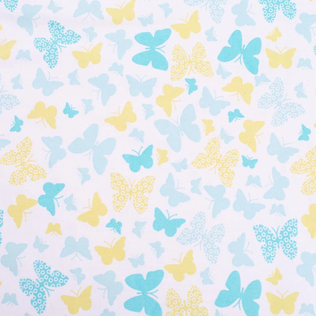 Detská deka z Minky s výplňou New baby - 80x102 cm motýle, modrá
