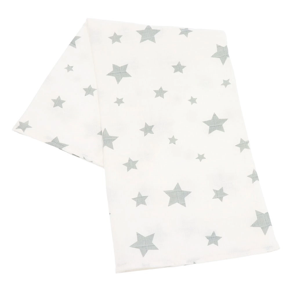 Látková tetra osuška New baby softy 90x110 cm šedobílá, 2 ks