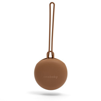 Silikónový obal na cumlík New baby - hnedý