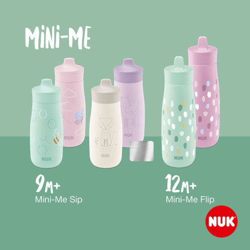Detská fľaša Nuk Mini-Me flip 12+m - 450 ml ružová