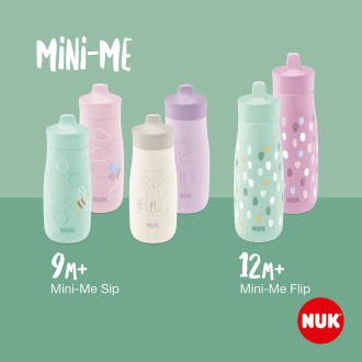 Detská fľaša Nuk Mini-Me sip nerezová - 9+m, 300 ml - bežová