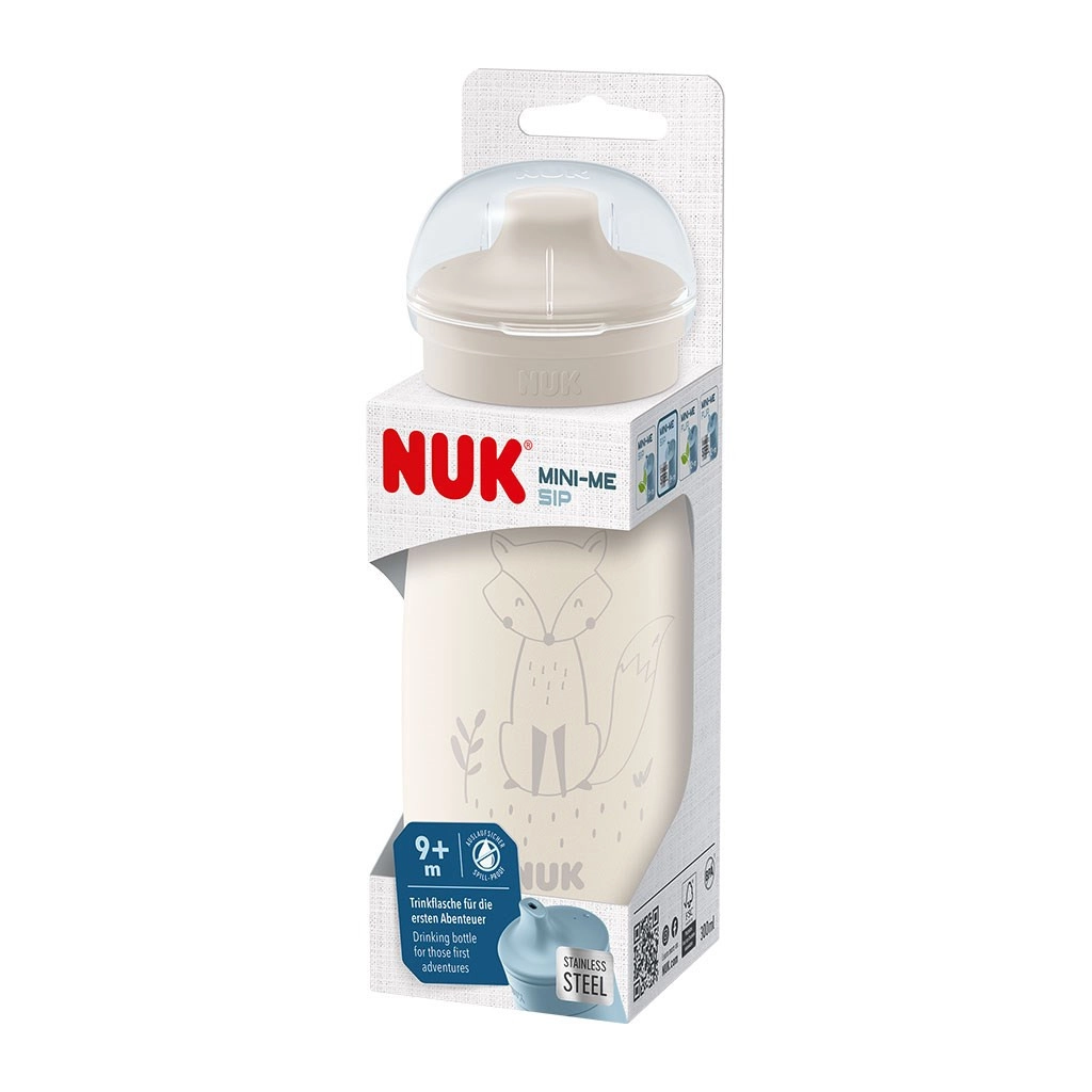 Dětská láhev Nuk Mini-Me sip nerezová - 9+m, 300 ml - béžová