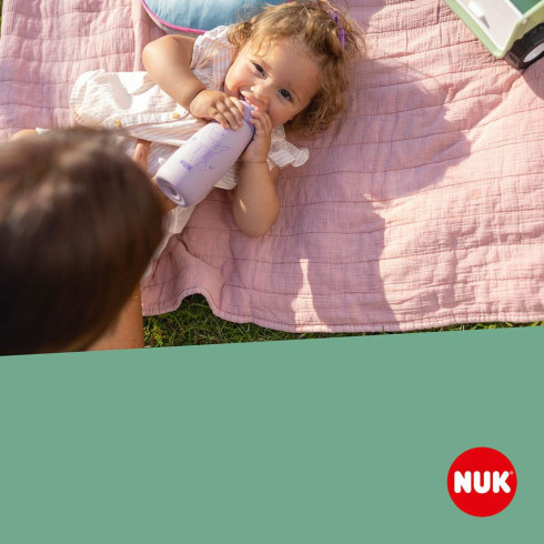 Dětská láhev Nuk Mini-Me sip nerezová - 9+m, 300 ml - fialová