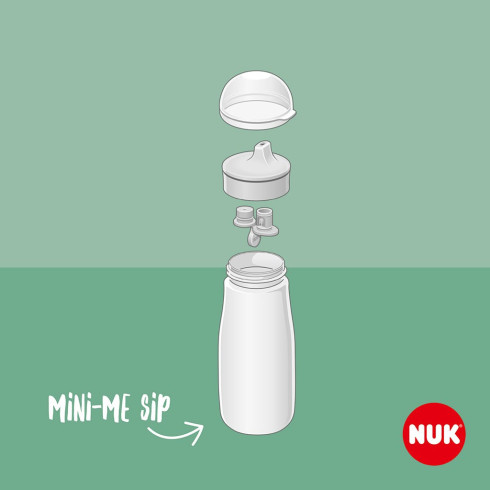 Dětská láhev Nuk Mini-Me sip nerezová - 9+m, 300 ml - fialová