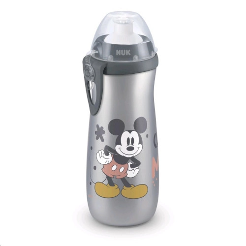 Detská fľaša Nuk Sports Cup Disney -  450 ml sivý