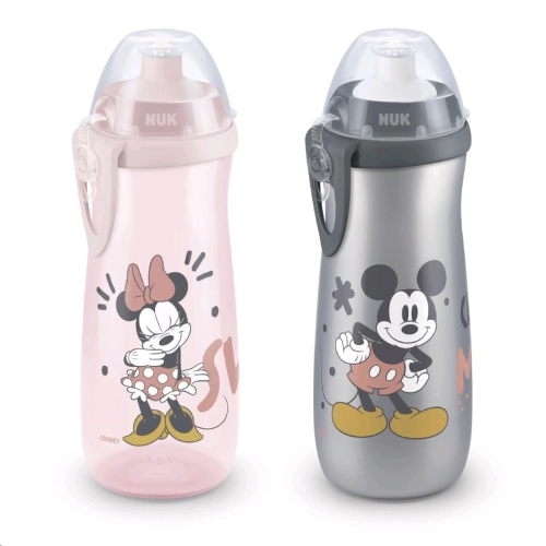 Detská fľaša Nuk Sports Cup Disney -  450 ml sivý