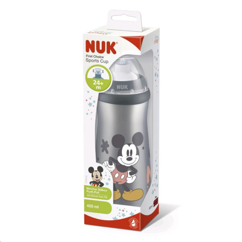 Dětská láhev Nuk Sports Cup Disney - 450 ml šedá