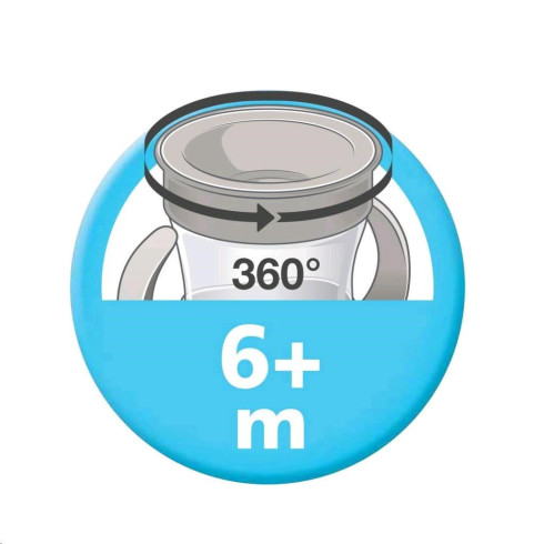 Detský hrnček Mini Magic Nuk 360 ° s viečkom- červený