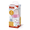 Dojčenská fľaša Nuk s kontrolou teploty 150 ml - ružová