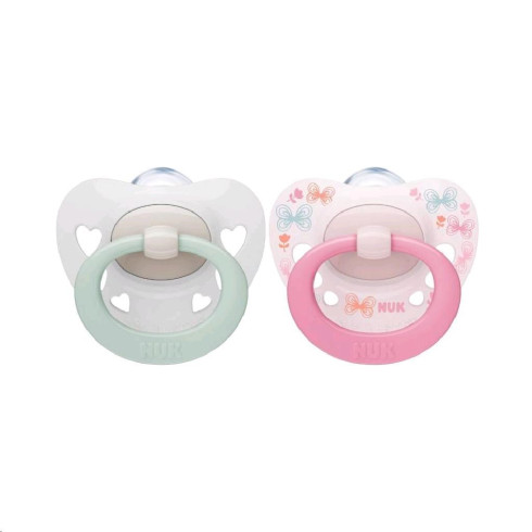 Dojčenský cumlík 2 ks - 0-6m pre dievča