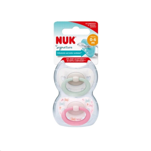 Dojčenský cumlík 2 ks - 0-6m pre dievča