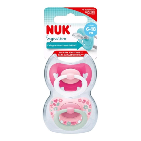 Dudlík pro kojence 6-18 m, 2 ks, pro dívku
