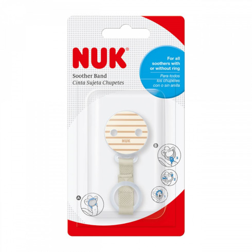 Stužka na cumlík Nuk - béžová