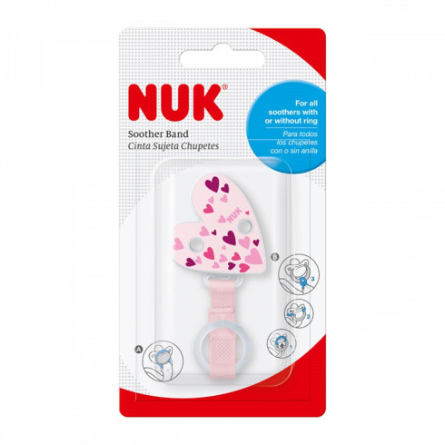 Stužka na cumlík Nuk - ružová