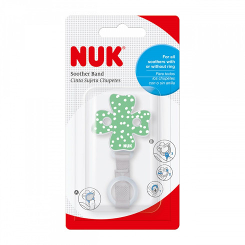 Stužka na cumlík Nuk - zelená