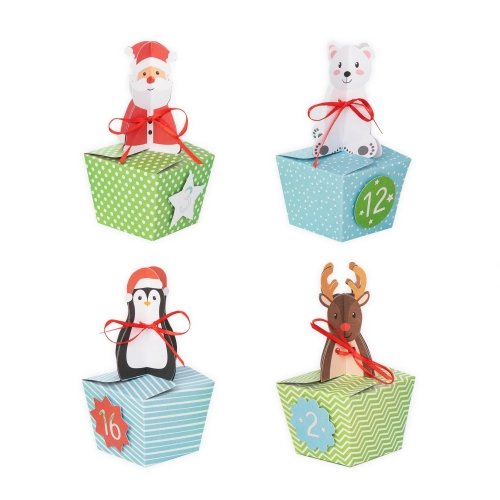 Calendar advent DIY cu cutiuțe, 24 buc.