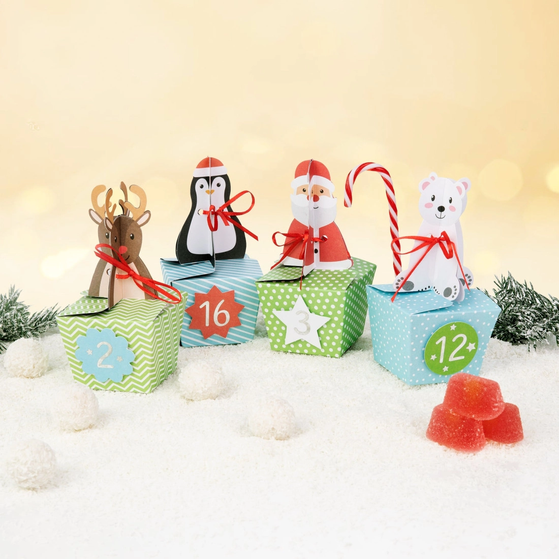 Calendar advent DIY cu cutiuțe, 24 buc.