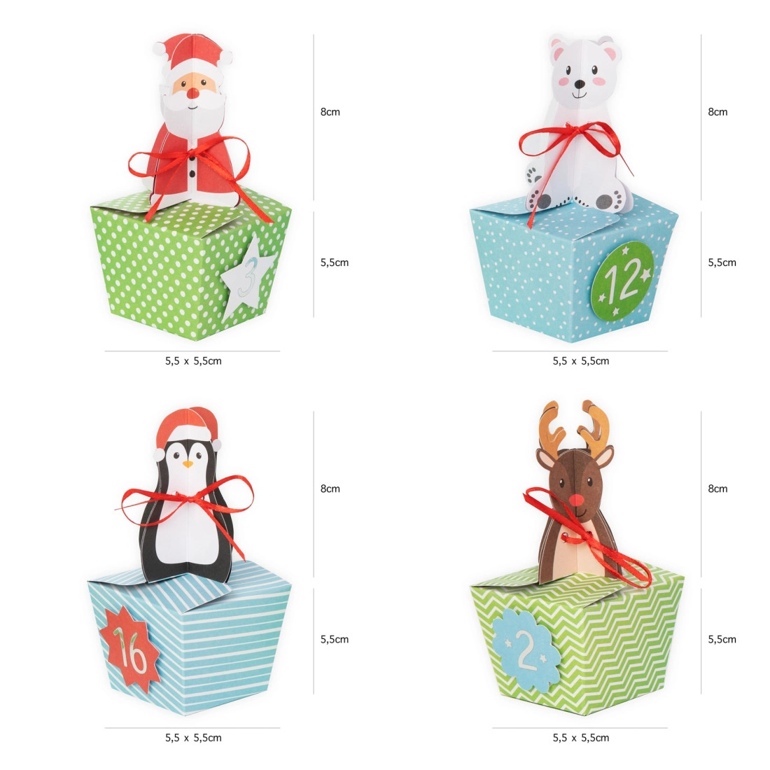 Calendar advent DIY cu cutiuțe, 24 buc.