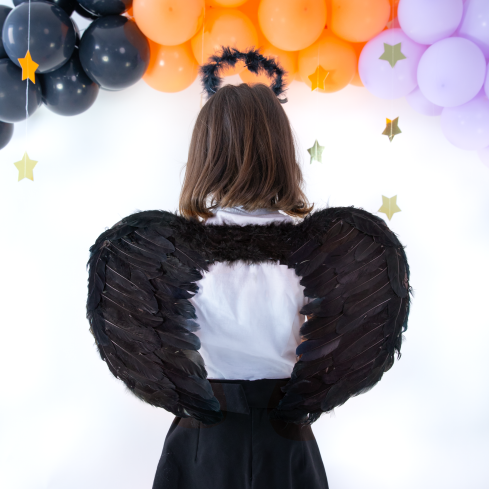 Črna angelska krila 54 × 37 cm